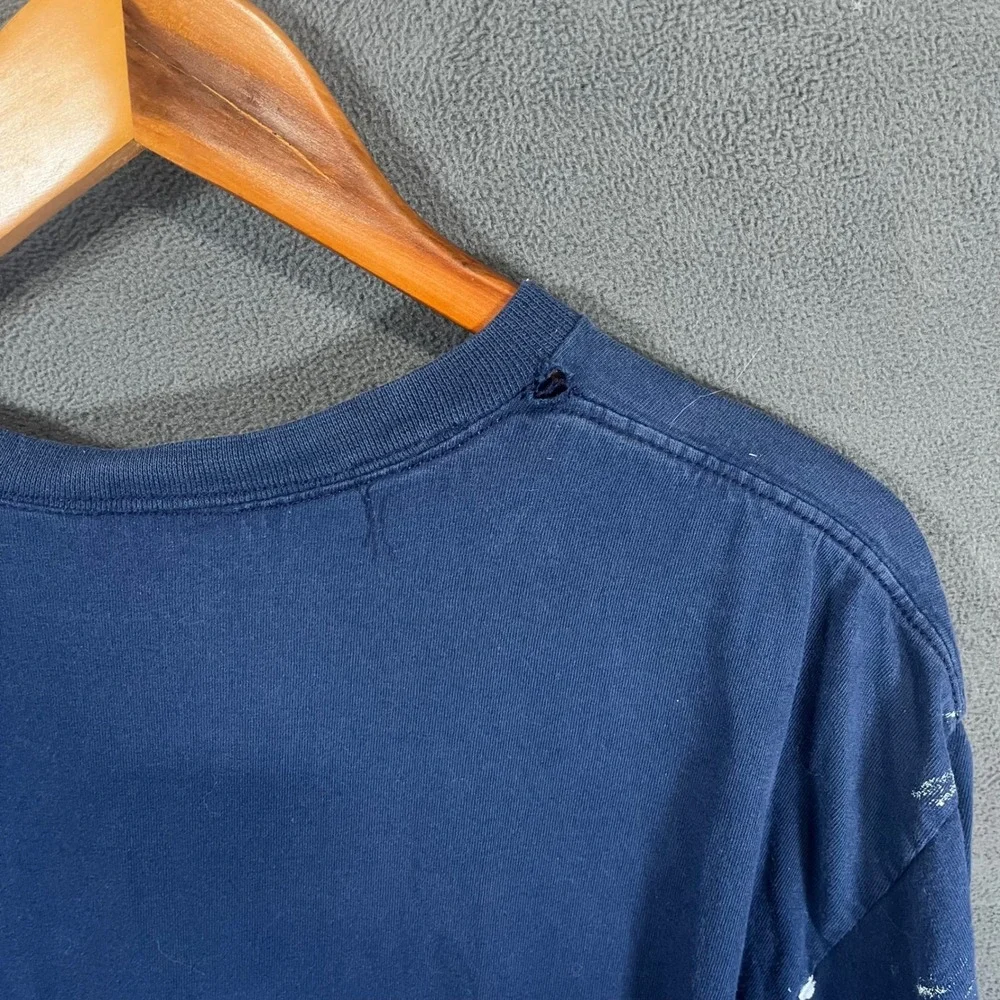 Nike Team Boston Red Sox T-Shirt Mens Large Navy Blue 2005 MLB Distressed Paint